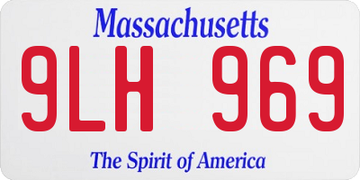 MA license plate 9LH969