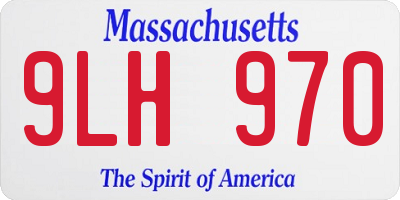 MA license plate 9LH970