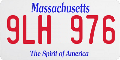 MA license plate 9LH976