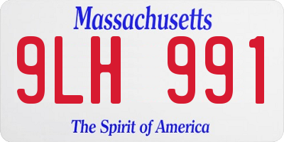 MA license plate 9LH991