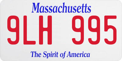 MA license plate 9LH995