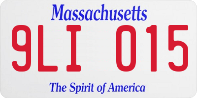 MA license plate 9LI015