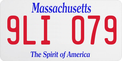 MA license plate 9LI079