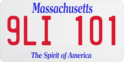 MA license plate 9LI101