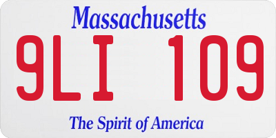 MA license plate 9LI109