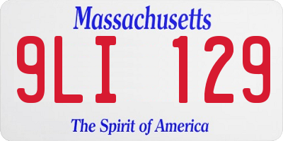MA license plate 9LI129