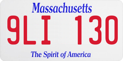 MA license plate 9LI130