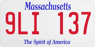 MA license plate 9LI137