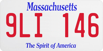 MA license plate 9LI146