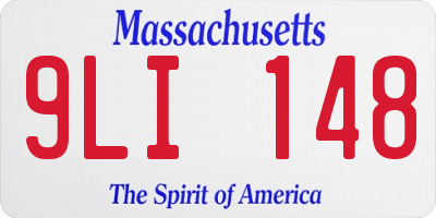 MA license plate 9LI148