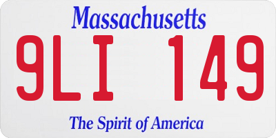 MA license plate 9LI149