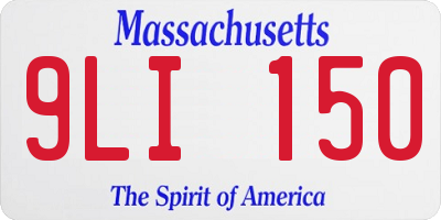 MA license plate 9LI150