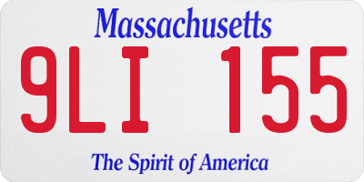 MA license plate 9LI155