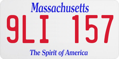 MA license plate 9LI157