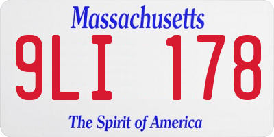 MA license plate 9LI178