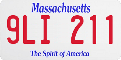 MA license plate 9LI211