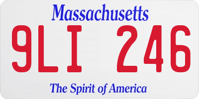 MA license plate 9LI246