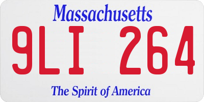 MA license plate 9LI264