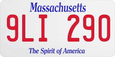 MA license plate 9LI290