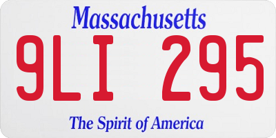 MA license plate 9LI295