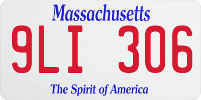 MA license plate 9LI306
