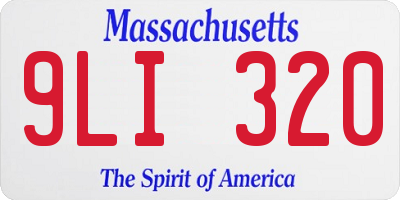 MA license plate 9LI320