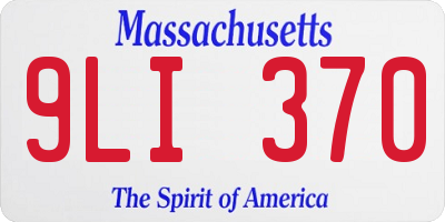 MA license plate 9LI370