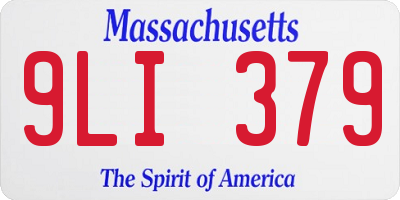 MA license plate 9LI379