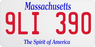 MA license plate 9LI390