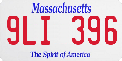 MA license plate 9LI396