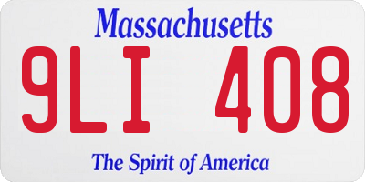 MA license plate 9LI408