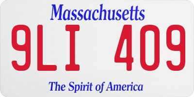 MA license plate 9LI409