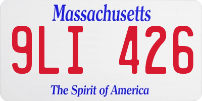 MA license plate 9LI426
