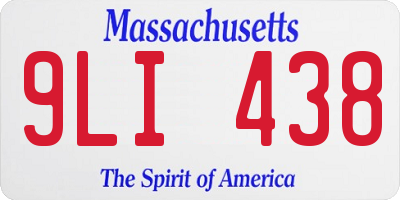 MA license plate 9LI438