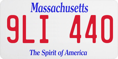 MA license plate 9LI440