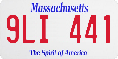 MA license plate 9LI441