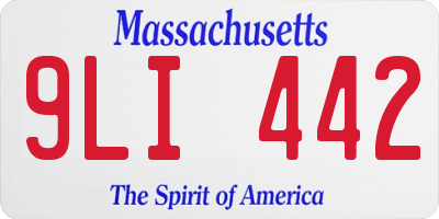 MA license plate 9LI442