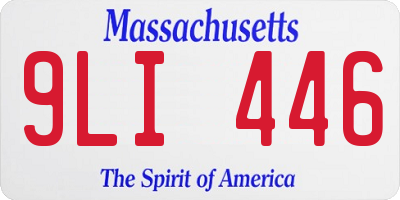MA license plate 9LI446