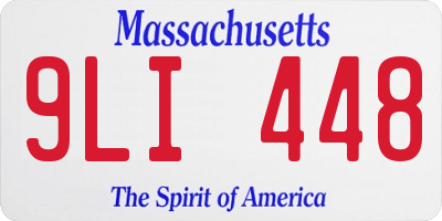 MA license plate 9LI448