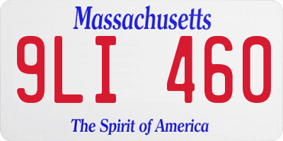 MA license plate 9LI460