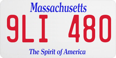 MA license plate 9LI480