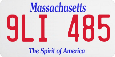 MA license plate 9LI485