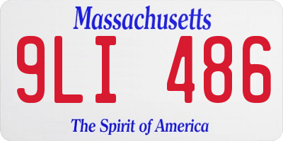 MA license plate 9LI486