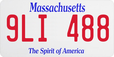 MA license plate 9LI488