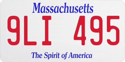 MA license plate 9LI495