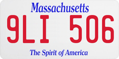 MA license plate 9LI506