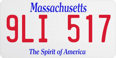 MA license plate 9LI517