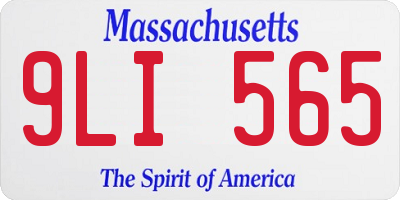 MA license plate 9LI565