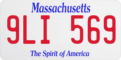 MA license plate 9LI569