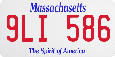MA license plate 9LI586